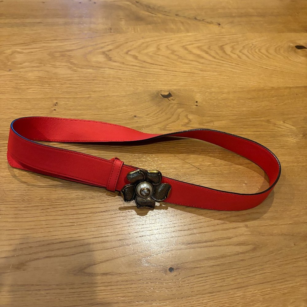 Gucci Belt Red with Black